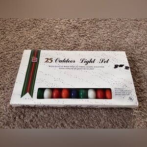 Vintage Santa Trim Outdoor Christmas Light Set 25 Blue C-9 1/4 Bulbs